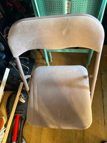 pink foldable chair