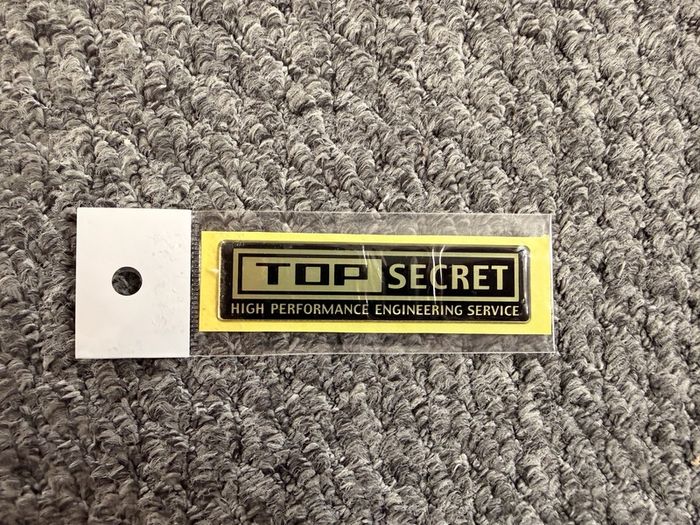 Top secret Japan stick on badge