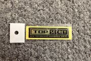 Top secret Japan stick on badge
