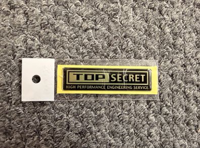 Top secret Japan stick on badge