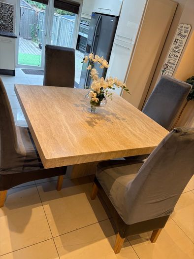Dining table and chairs