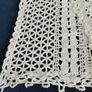 Vintage lace curtain, long narrow cotton curtain with tassel Image 2