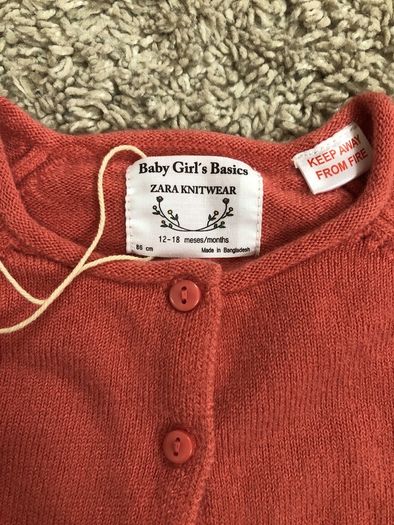 ZARA Bolero cardi 12-18 months NEW