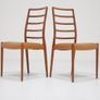 Mid Century Set of 8 x Teak and Tan Leather Dining Chairs Model 82 by Niels Otto Moller, 1960s Image 9