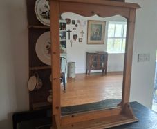 Over Mantle Pine Mirror