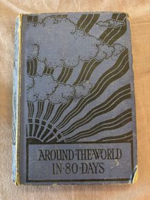 Antique Around The World In 80 Days by Jules Verne Book