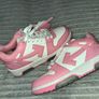 womens Barbie pink off white trainers Image 3