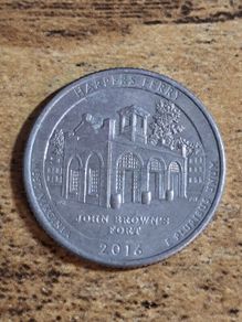 USA, Quarter Dollar 2016 West Virginia - Harpers Ferry - free standard postage