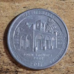 USA, Quarter Dollar 2016 West Virginia - Harpers Ferry - free standard postage