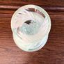 Small Green Swirl Art Glass 4.5 inch vase Image 4