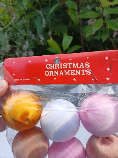 Vintage Silk Spun Christmas Baubles