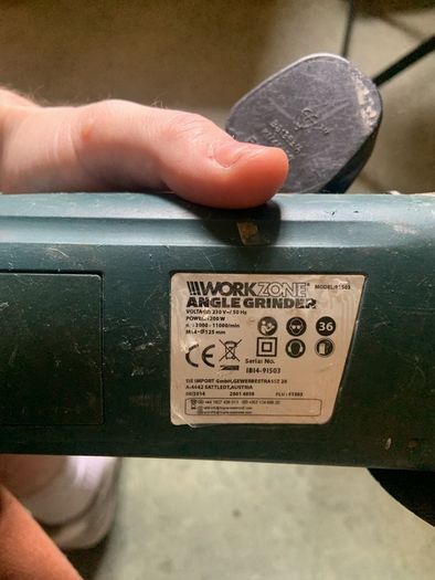 WorkZone Makita 9-inch Angle Grinder