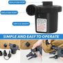 Electric Pump for Inflatables with 3 Nozzles, AC 240V/DC 12V 50W High Power Electric Air Pump for Air Bed Mattress Inflatables Paddling Pool Beach Toys, Fill Inflator Deflator Image 7