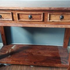 Console Table, Beautiful Oak Solid Drawers