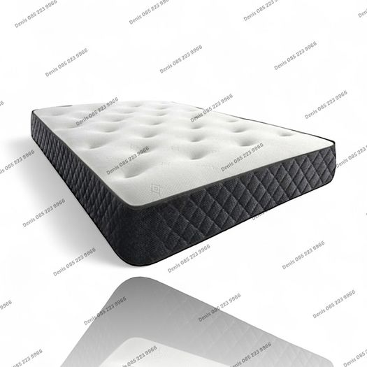 New Grey Plush Velvet Divan Base, Headboard & Mattress