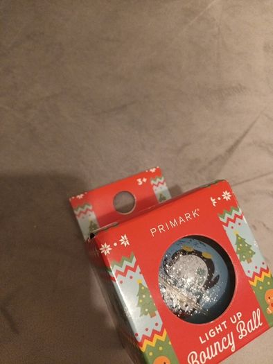 Light up Christmas glitter bouncy ball toy
