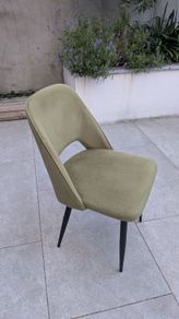 Green velvet chair