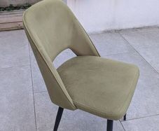 Green velvet chair