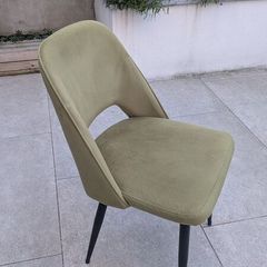 Green velvet chair