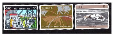 1977 Ireland Golden Jubilees: Electricity Supply Board (ESB); Agricultural Corporation, Greyhound Track Racing in Ireland Commemorative Stamps Mint Never Hinged (MNH)
