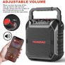 Karaoke Machine with 2 Wireless Microphones, Portable Bluetooth Speaker for Adults & Kids, Bass & Treble Adjustment, PA System Supports TF Card/USB/FM/AUX for Home Party, Indoor and Outdoor Image 5