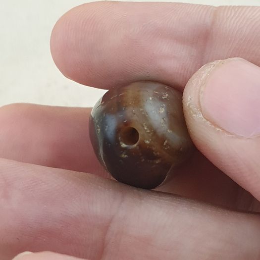 Antique Style Vintage Crystalize Eyes Suliemani Agate Bead Amulet