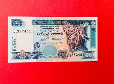 Sri Lanka  50  Rupees.  2006   Pick  110f  ( Uncirculated )