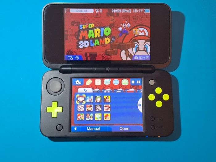 New 2DS XL Black & Lime (Modded)