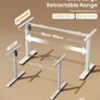 Height Adjustable Electric Standing Desk Frame Two-Stage With Heavy Duty Steel Stand up Desk Computer Desk with Automatic Memory Smart Pannel (White) Image 3