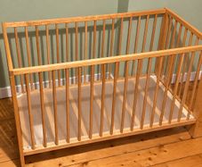 Large Wooden Baby Cot | Natural Wood | Great Condition