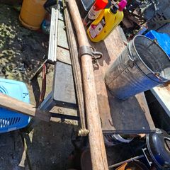 This Antique 19th Century Wooden Single Tree used to connect a Horse or Ox to Farm Equipment. The item features handmade wooden construction with blacksmith-forged iron hook