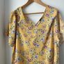 Primark ladies yellow floral top new Image 2