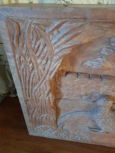 Vintage Carved Pheasants in Teak