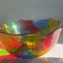 Colourful scalloped glass bowl Image 7