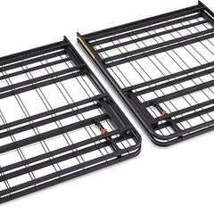 Foldable Platform Bed Frame, Queen 140 x 200, Black