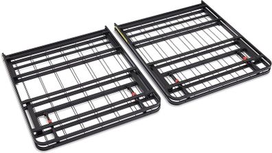 Foldable Platform Bed Frame, Queen 140 x 200, Black