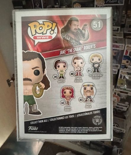 WWE WWF Legend Jake The Snake Roberts Chase Signed Funko Pop #51 AEW Autographed