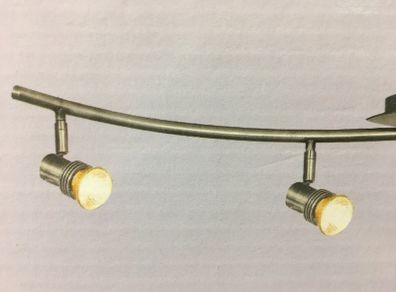 4 Spot Bar Light Satin Silver