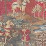 Large French Aubusson Style Tapestry with Medieval Hunting Scene Image 5