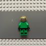 lego Star Wars sw0031 Rebel Pilot A-wing minifigure - Light Nougat Head, Trans-Yellow Visor, Green Jumpsuit Image 2