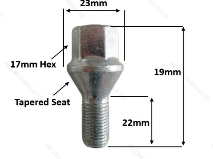 16 x New Bolts FIAT. 22mm (Y16) Delivery