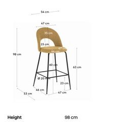 Kave Home Upholstered Bar Stools  Set of 2