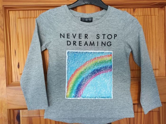 Girls Top - with Two Way Sequins: Age 3-4 Years