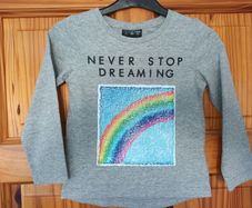 Girls Top - with Two Way Sequins: Age 3-4 Years