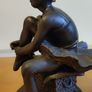 Bronze Style Ballet Girl Figurine Ballet Shoes Cat Sculpture Decor Image 3