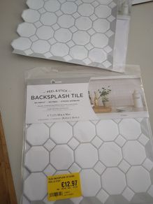 Tiles. Peel and stick.