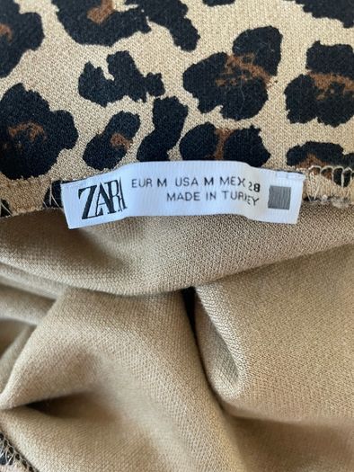 Zara leopard midi skirt