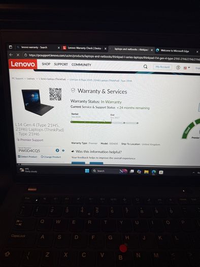 Lenovo ThinkPad L14 Gen 4 Laptop 16GB/256GB/FHD