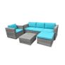 Bora Bora Garden Sofa Set Rattan Outdoor Furniture with Table, Chair & Footstool Patio Garden Furniture Image 3