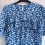 Savida Blue Floral Midi Dress Size Medium Image 2